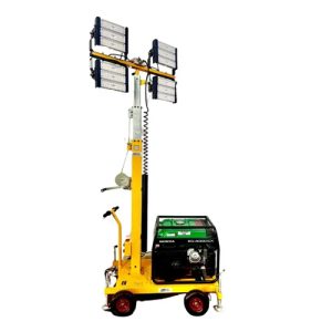 Portable Flood Tower Light – 5-meter telescopic – 360° rotation – 4 x 200W LED lamps